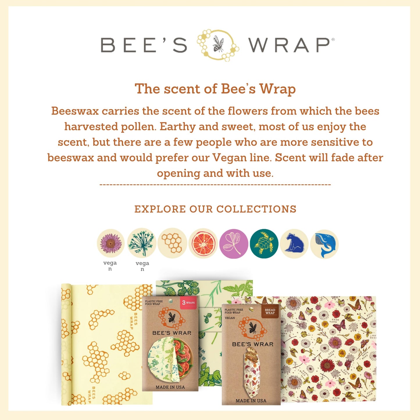 Bee’s Wrap Reusable Beeswax Food Wrap Roll (14" x 52")