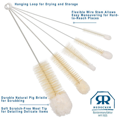 Redecker Beechwood Pot Brush | TRUE Shift Plant-Fibre Scrubber (2¼″ Round Head)
