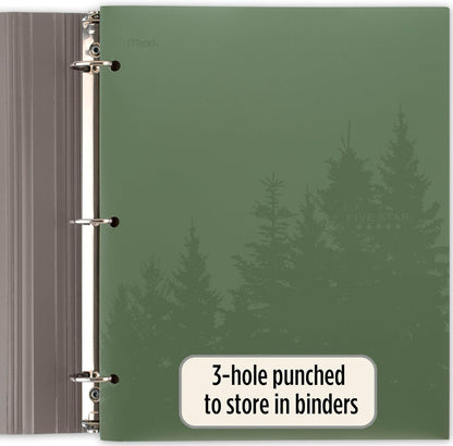 Five Star 100% Recycled Plastic 2-Pocket Folders with Prongs
