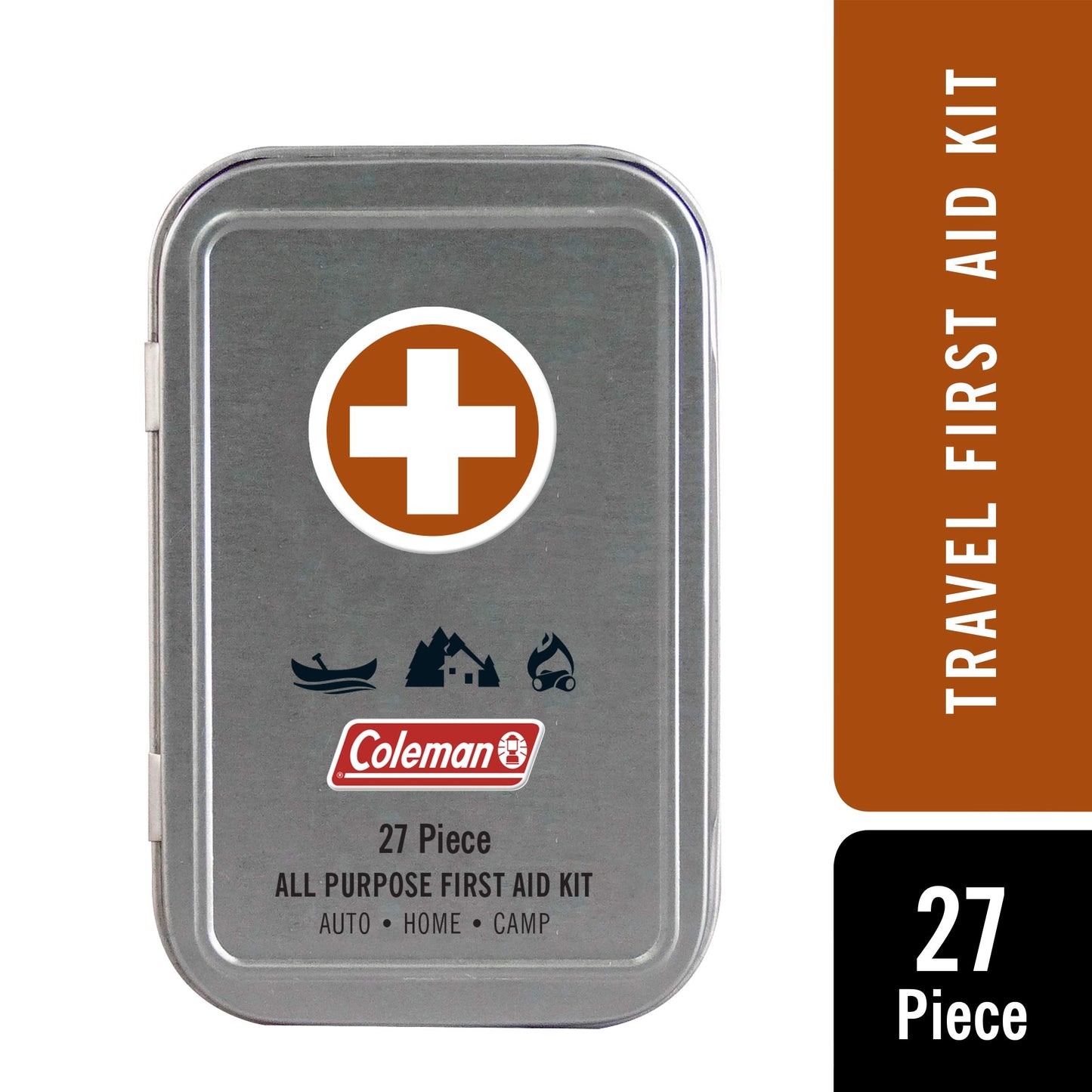 Coleman Mini First Aid Kit: 27-Piece Crush-Proof Metal Tin