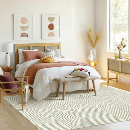 LUXRUG 6x9 OEKO-TEX Certified Modern Abstract Washable Rug