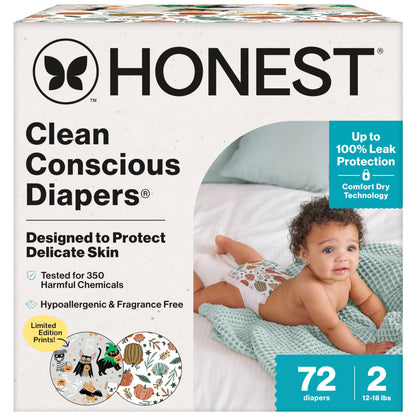 The Honest Company Comfort Dry Diapers: TCF Plant-Based Protection