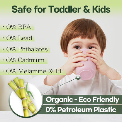 Dulce Worlds 100% Sugarcane Unbreakable Kids Cups (5-Pack)