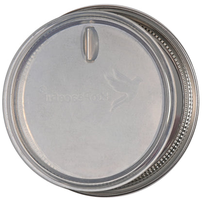 316 Surgical Stainless Steel Mason Jar Lids - Wide Mouth (12-Pack)
