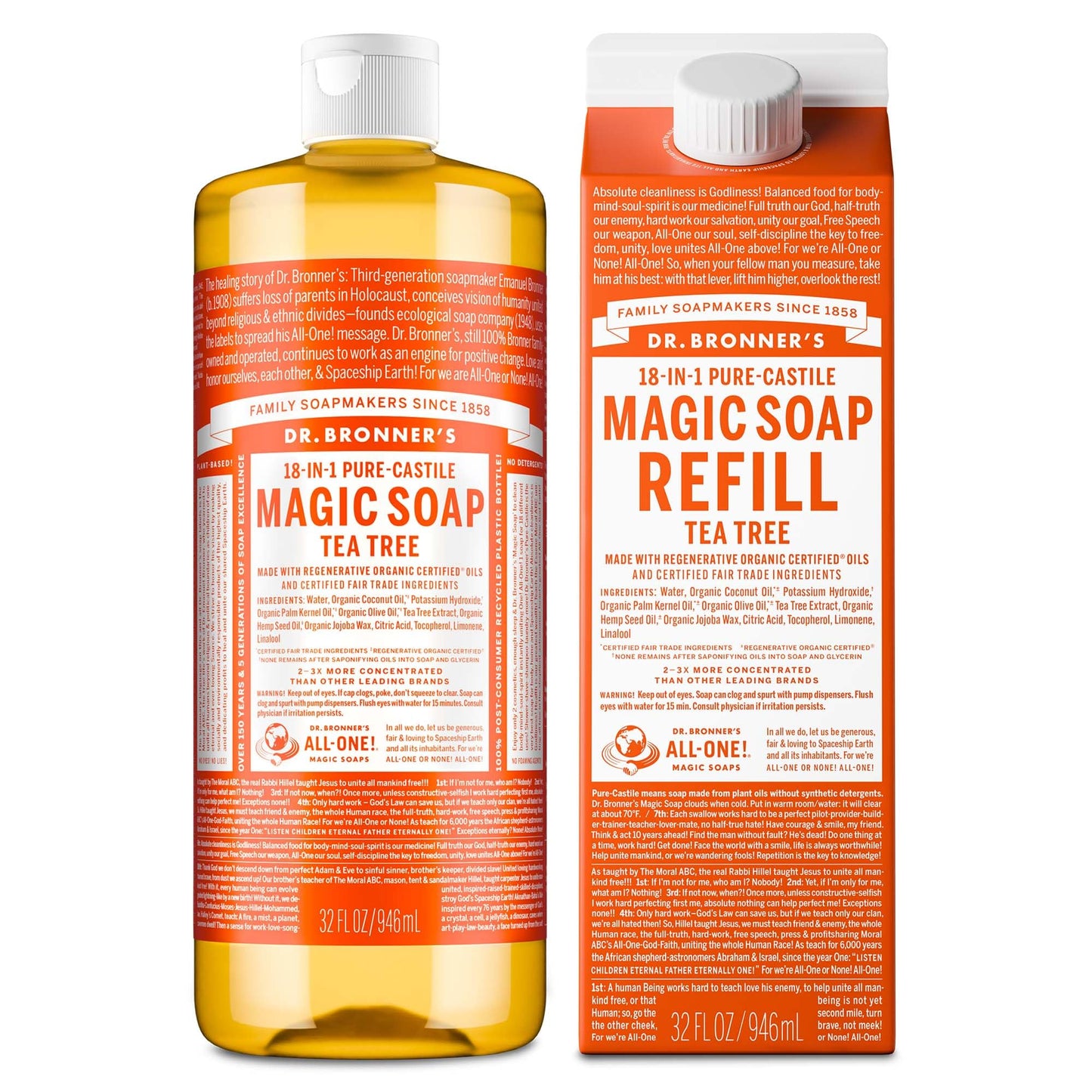 Dr. Bronner’s Baby Unscented Castile Soap: 32 oz Organic Magic