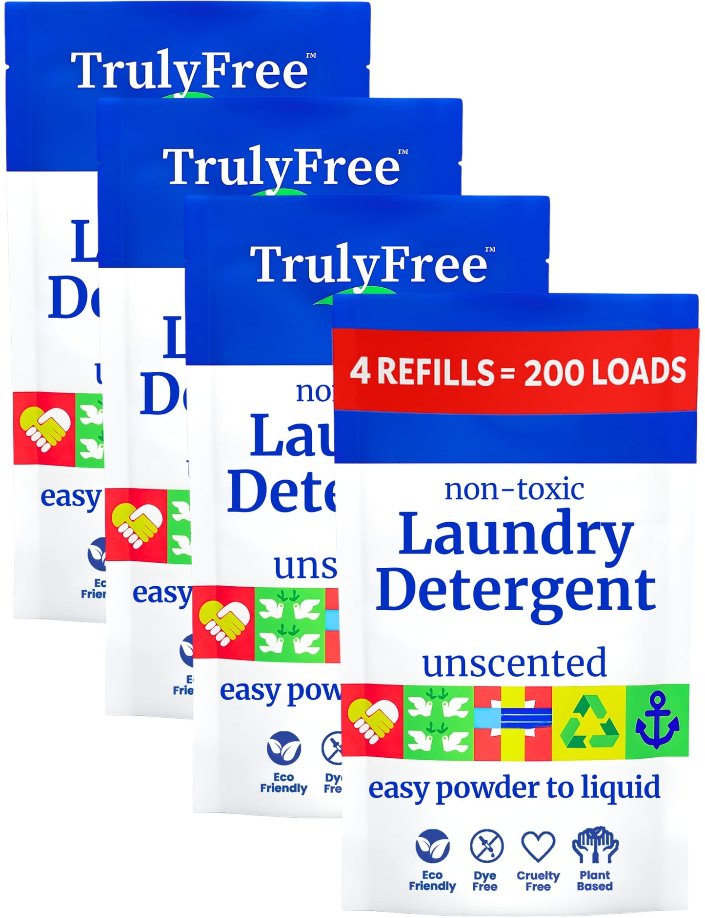 Truly Free Plant-Based Refillable Laundry Wash for Sensitive Skin