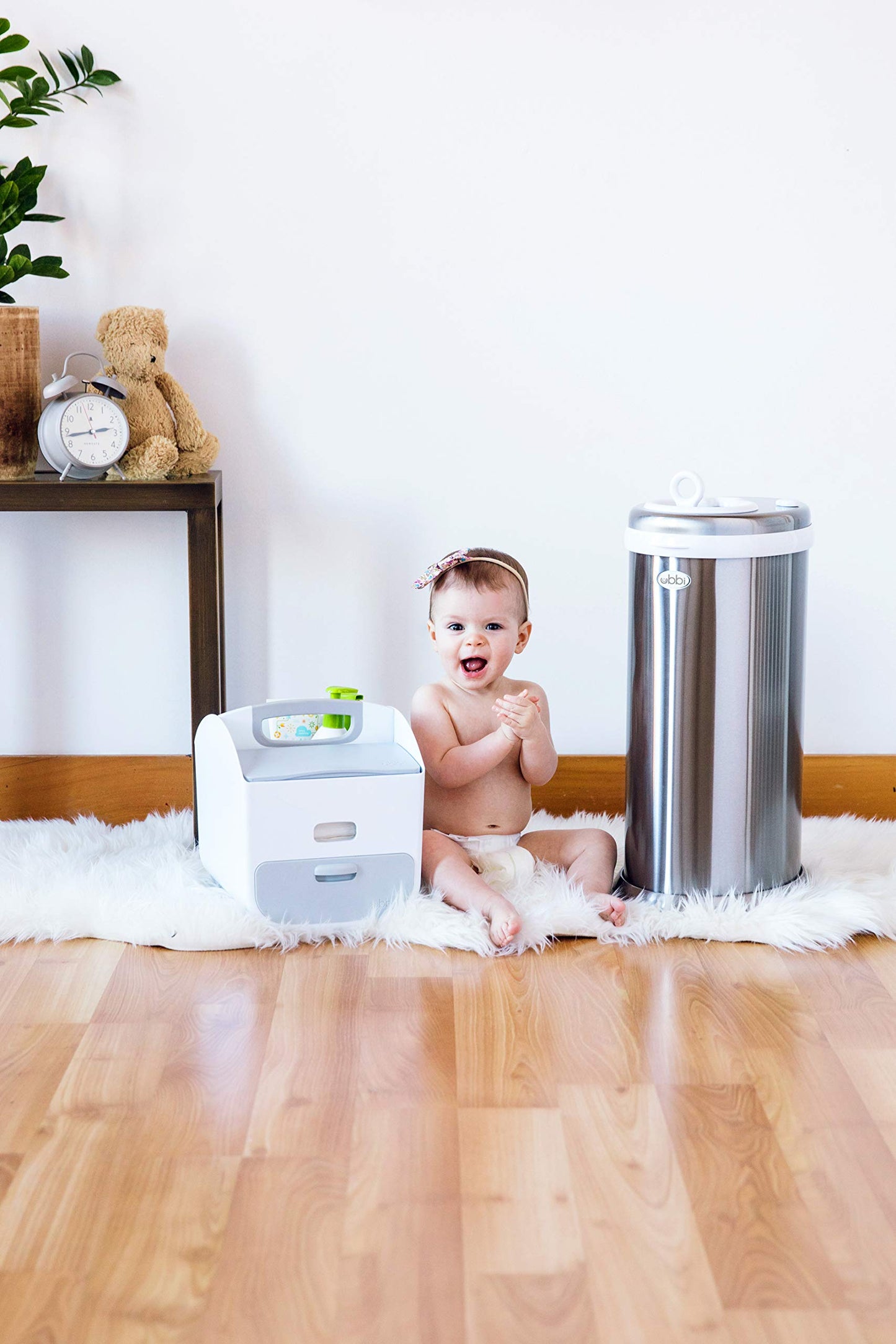 Ubbi Steel Diaper Pail: Powder-Coated Odor-Locking Bin