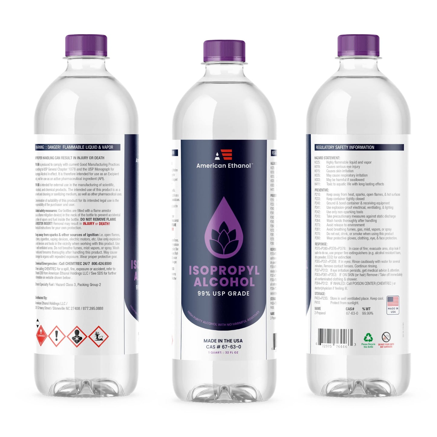 American Ethanol 99% Pure Isopropyl Alcohol: High-Purity Rubbing Alcohol