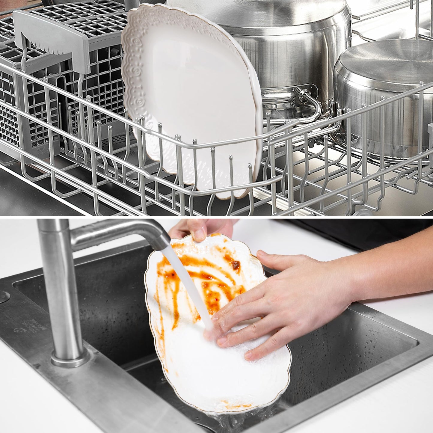 Kassel 3-Piece Ceramic Serving Platter Set: Artisan Lead-Free Ceramic for Zero-Plastic Party Presentation