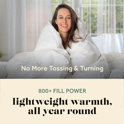 ComfyDown RoyalRest Comforter: 750+ Fill Power Luxury Goose Down