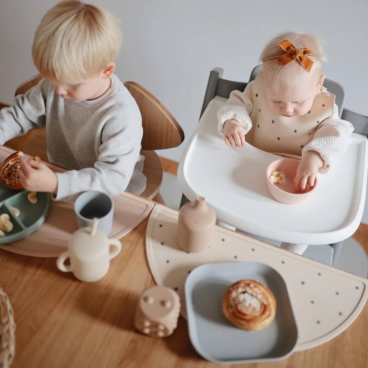 mushie Silicone Suction Bowl: Food-Grade Scandinavian Design