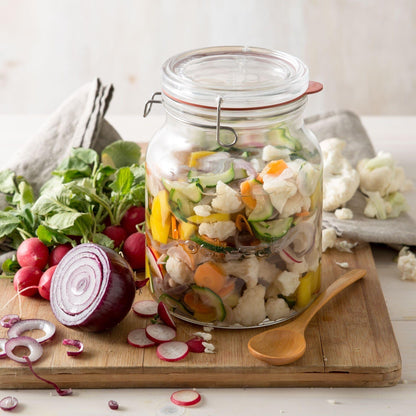 Luigi Bormioli Lock-Eat Handy Jar 67.75 Ounce (2 Liters) - Pack of 2