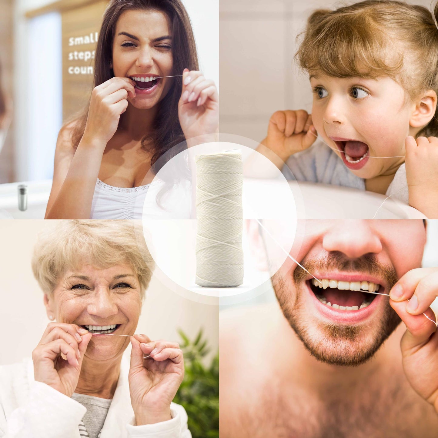 Vegan Plant-Based Dental Floss Tape, Refillable Steel Dispenser – Bambaw