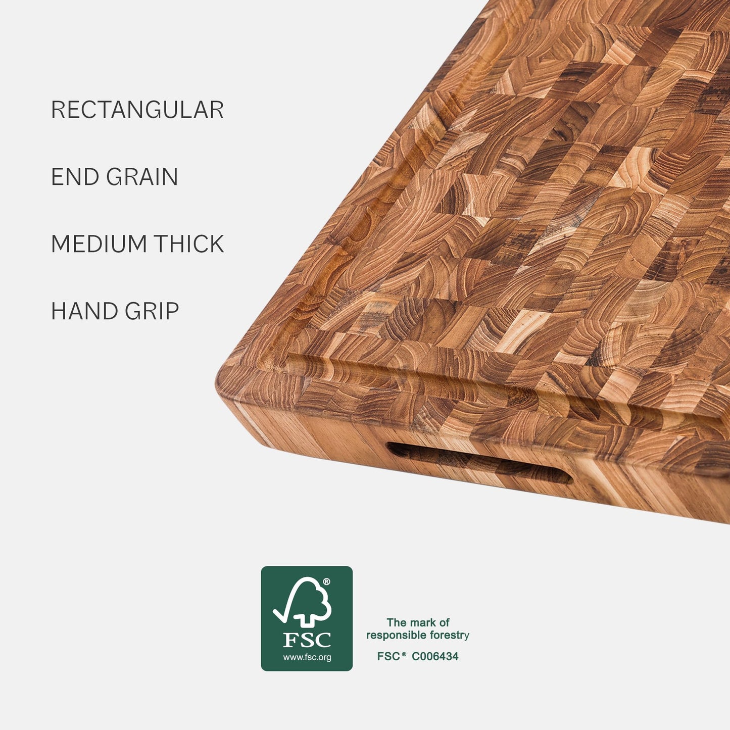 Teakhaus Butcher Block - Extra Large End-Grain Teak Cutting Board