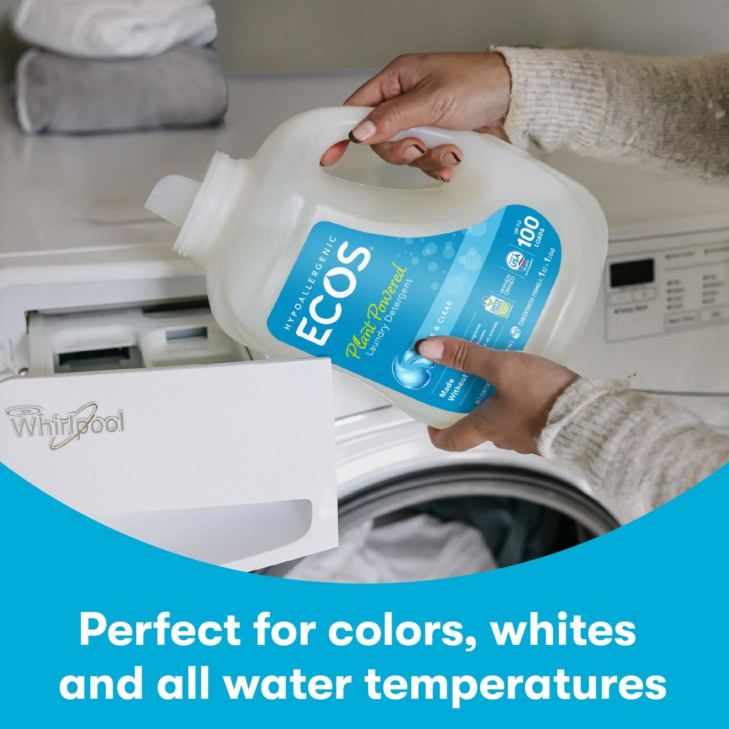 ECOS Plant-Powered Free & Clear Hypoallergenic Laundry Detergent