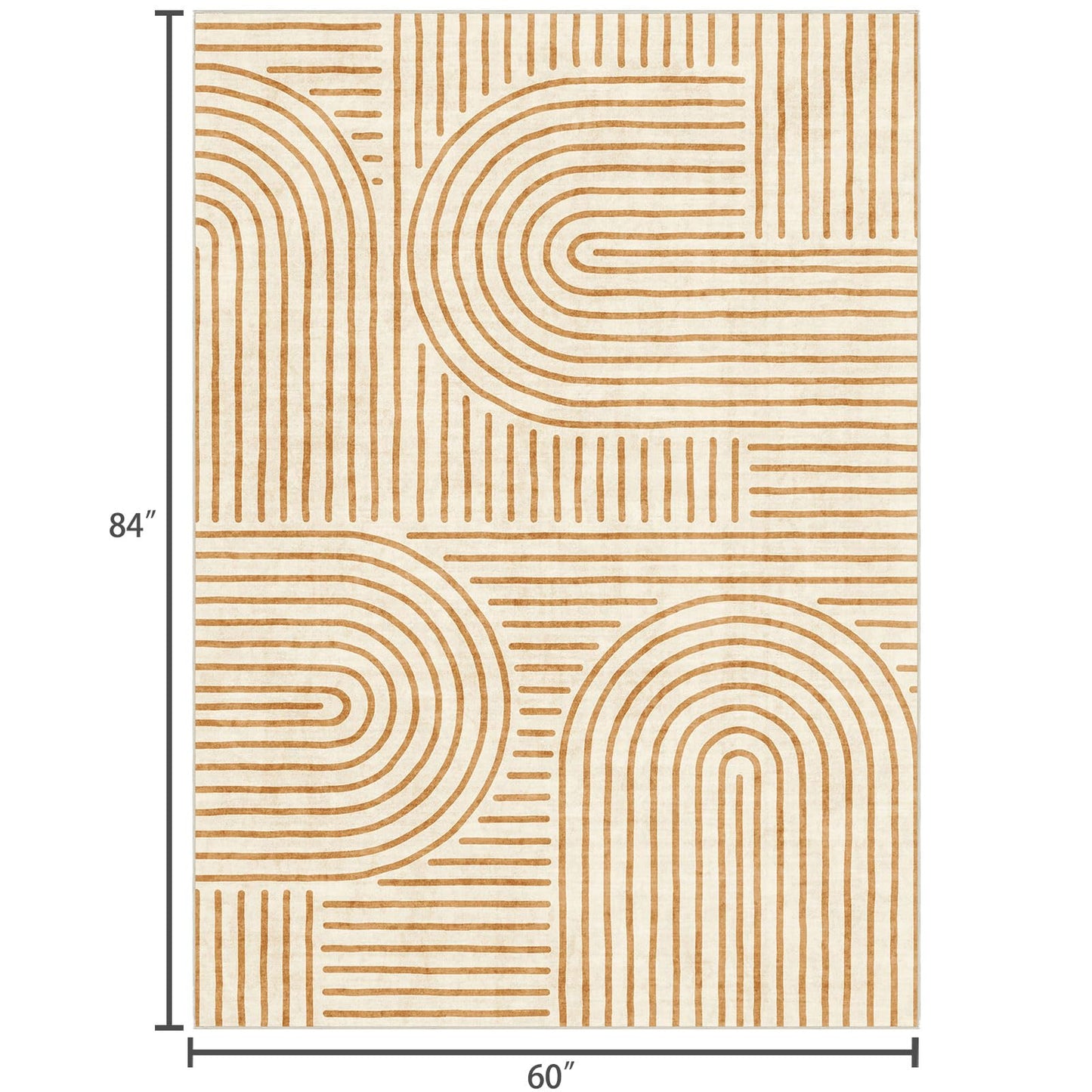 LUXRUG 6x9 OEKO-TEX Certified Modern Abstract Washable Rug