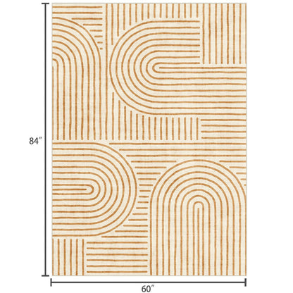 LUXRUG 6x9 OEKO-TEX Certified Modern Abstract Washable Rug