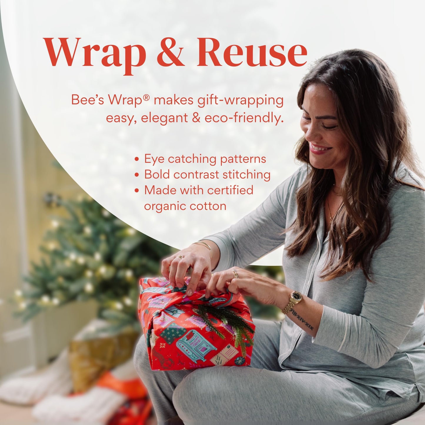 The Zero-Waste Gift Solution: Bee's Wrap Organic Cotton Fabric Wrap Set for Elegant, Reusable Holidays