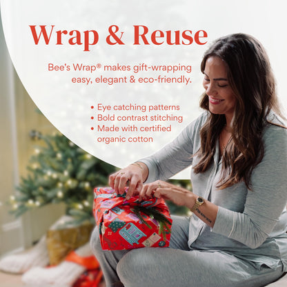 The Zero-Waste Gift Solution: Bee's Wrap Organic Cotton Fabric Wrap Set for Elegant, Reusable Holidays