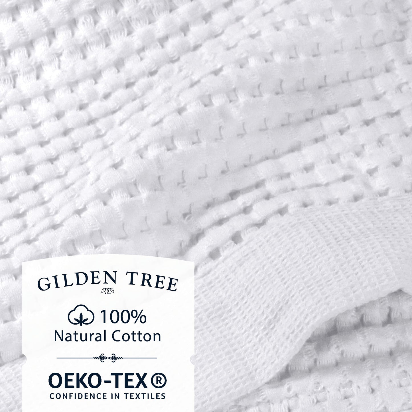 Gilden Tree Bathroom Mat: 100% Absorbent Cotton Waffle Weave