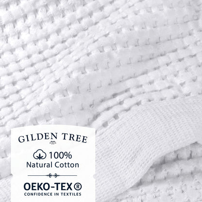 Gilden Tree Bathroom Mat: 100% Absorbent Cotton Waffle Weave