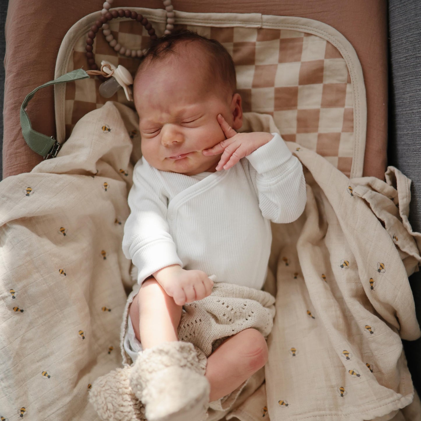 Mushie Organic Cotton Changing Pad Liners: Calming Muslin Comfort