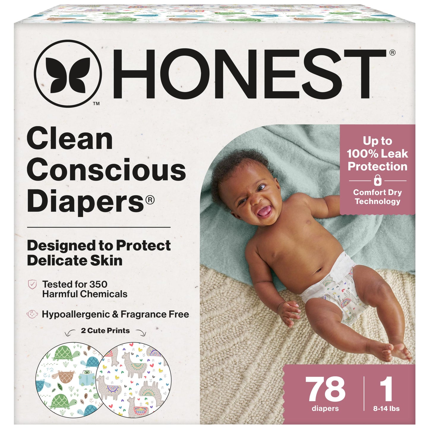 The Honest Company Comfort Dry Diapers: TCF Plant-Based Protection