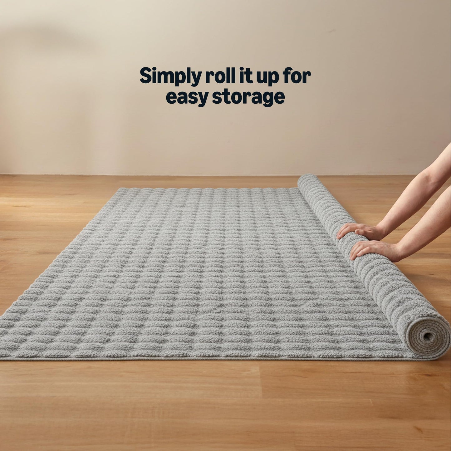Amazon Basics MADE IN GREEN OEKO-TEX 3D Bubble Washable Rug