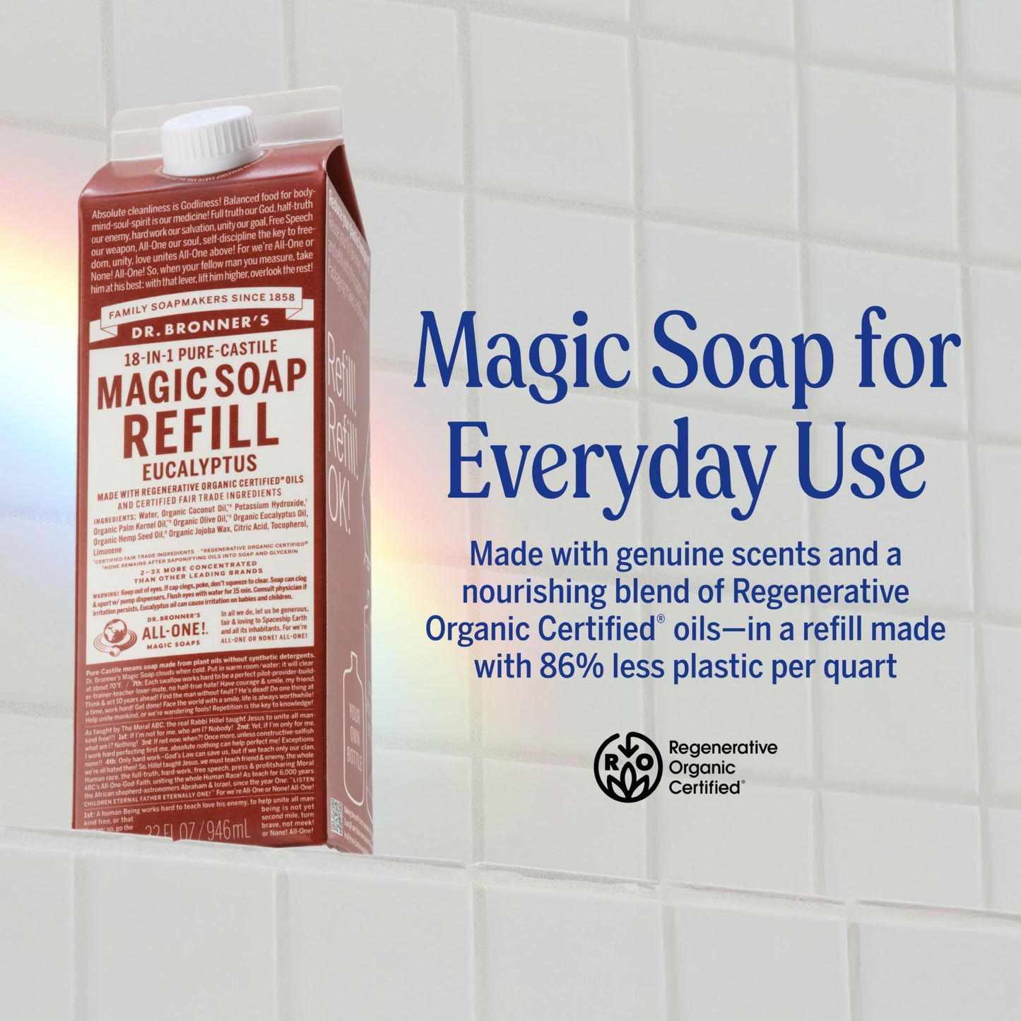 Dr. Bronner’s Baby Unscented Castile Soap: 32 oz Organic Magic