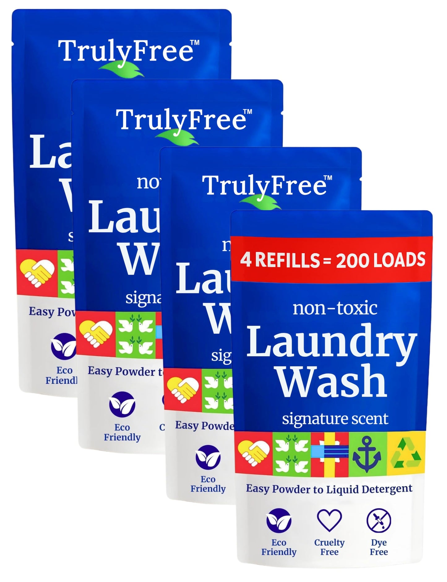 Truly Free Plant-Based Refillable Laundry Wash for Sensitive Skin