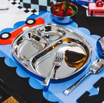 Ahimsa Balanced Bites Pediatrician-Designed Stainless Steel Divided Plate