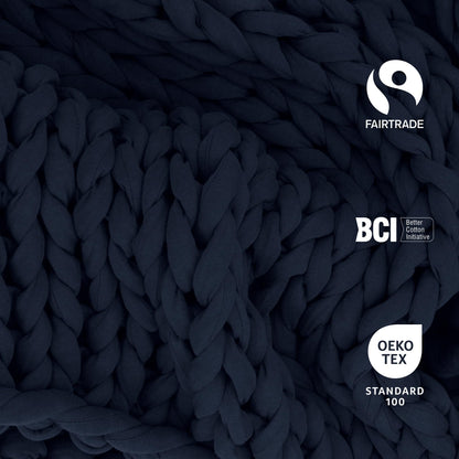 Bearaby Organic Cotton Napper: 100% Hand-Knit Weighted Blanket