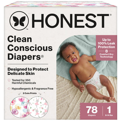 The Honest Company Comfort Dry Diapers: TCF Plant-Based Protection