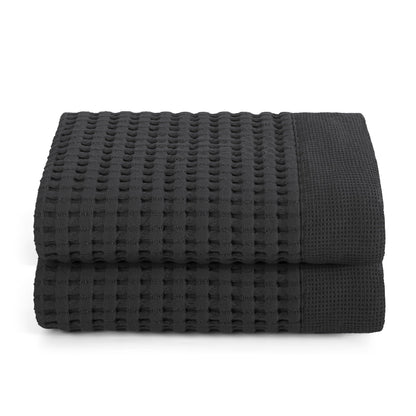 Gilden Tree Bathroom Mat: 100% Absorbent Cotton Waffle Weave