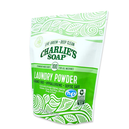 Charlie’s Soap Fragrance-Free Hypoallergenic Deep Cleaning Laundry Powder
