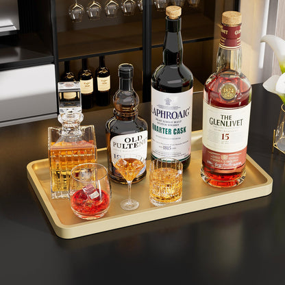 Sustainable Bamboo Bathroom Vanity Tray: Sleek Countertop Organizer