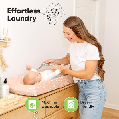 Soothe 100% GOTS-Certified Organic Cotton Changing Pad Covers (2-Pack)
