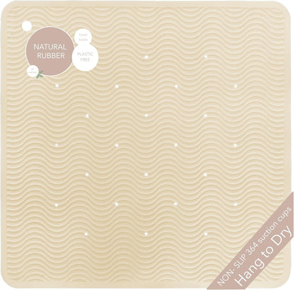 HEVEA Natural Rubber Wave Bath Mat: Plastic-Free & Biodegradable
