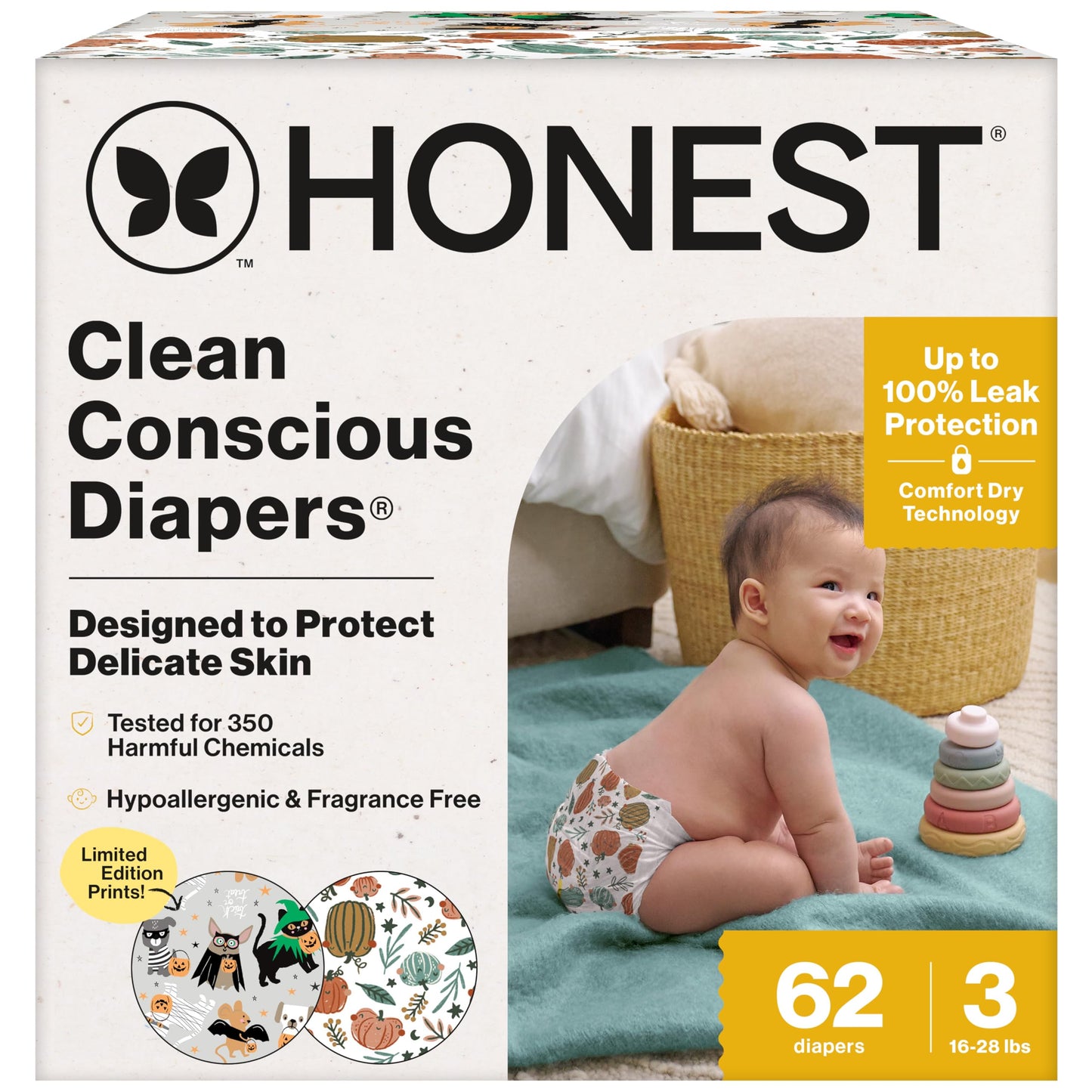 The Honest Company Comfort Dry Diapers: TCF Plant-Based Protection