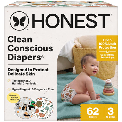 The Honest Company Comfort Dry Diapers: TCF Plant-Based Protection