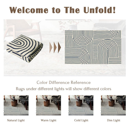 LUXRUG 6x9 OEKO-TEX Certified Modern Abstract Washable Rug