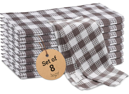 Urban Villa Cotton Kitchen Towels | TRUE Shift Eco Towels (20″×30″, Striped, Mitered)