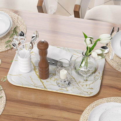 Sustainable Bamboo Bathroom Vanity Tray: Sleek Countertop Organizer