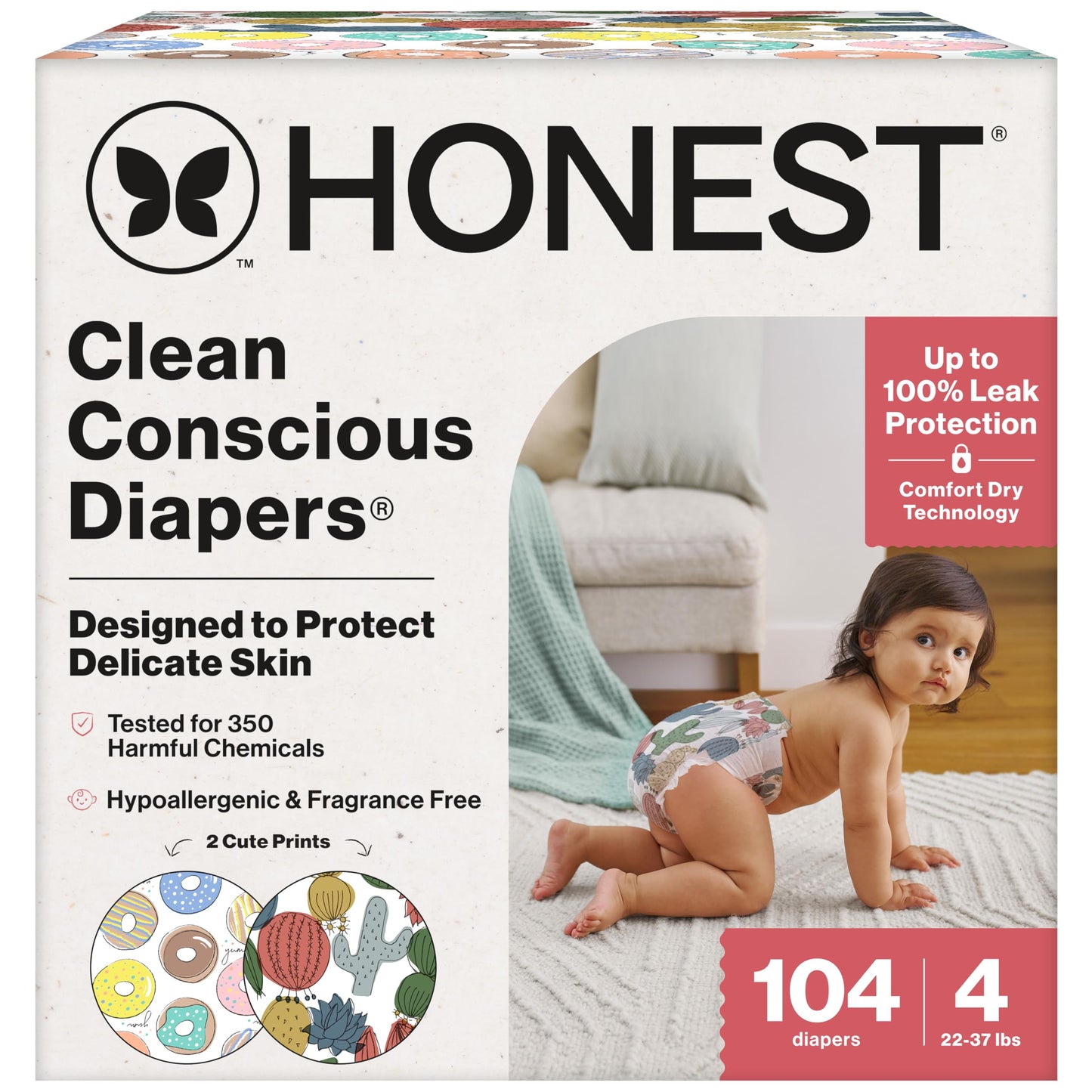 The Honest Company Comfort Dry Diapers: TCF Plant-Based Protection