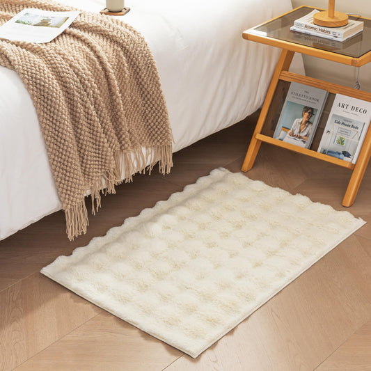 Amazon Basics MADE IN GREEN OEKO-TEX 3D Bubble Washable Rug
