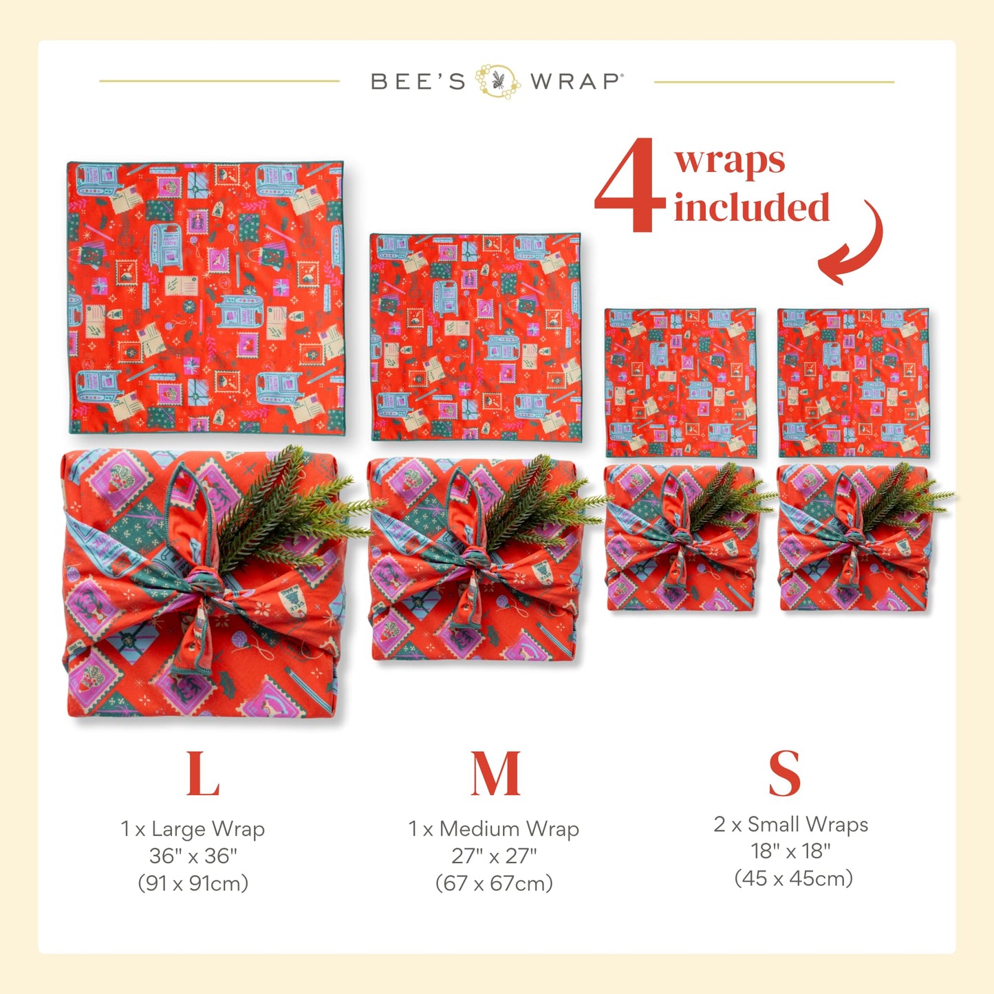 The Zero-Waste Gift Solution: Bee's Wrap Organic Cotton Fabric Wrap Set for Elegant, Reusable Holidays