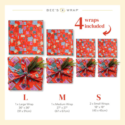 The Zero-Waste Gift Solution: Bee's Wrap Organic Cotton Fabric Wrap Set for Elegant, Reusable Holidays