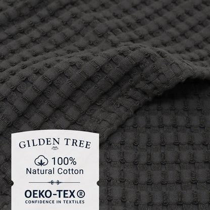 Gilden Tree Bathroom Mat: 100% Absorbent Cotton Waffle Weave