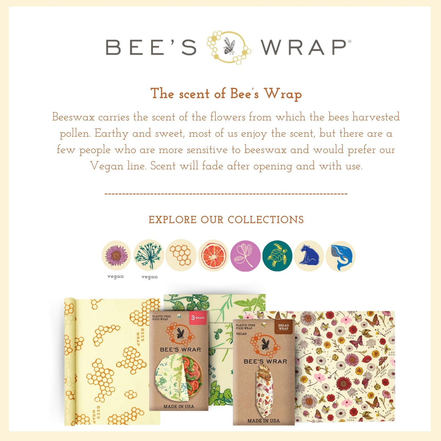 Bee’s Wrap Reusable Beeswax Food Wrap Roll (14" x 52")
