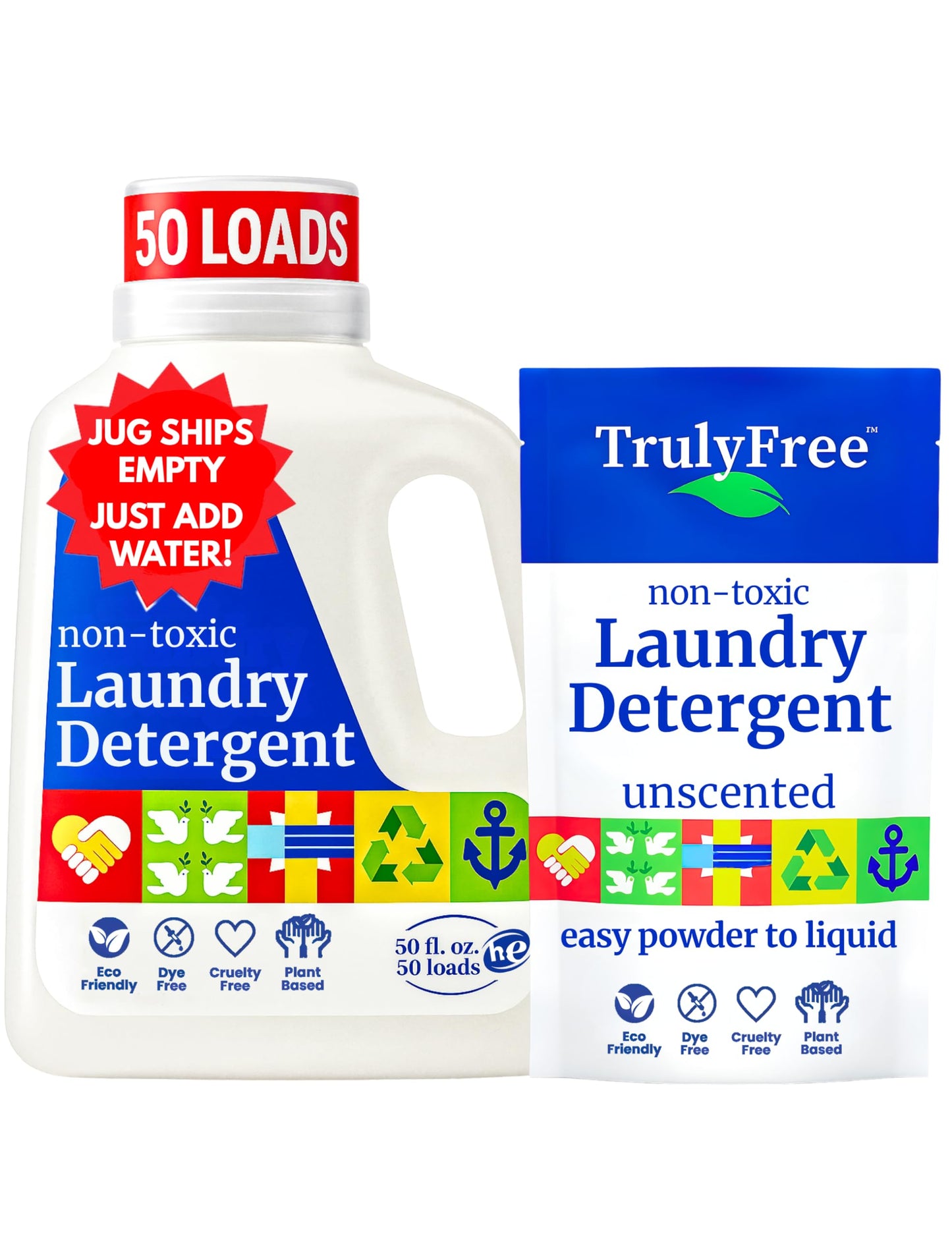 Truly Free Plant-Based Refillable Laundry Wash for Sensitive Skin